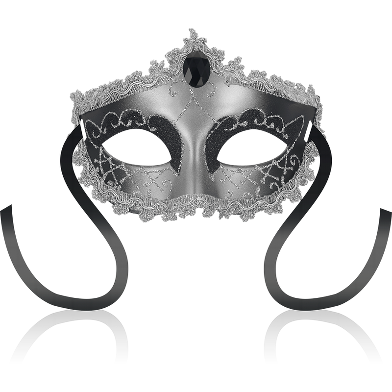 Masque BDSM noir et gris effet diamant – OhMama Ohmama Antre de Nyxa