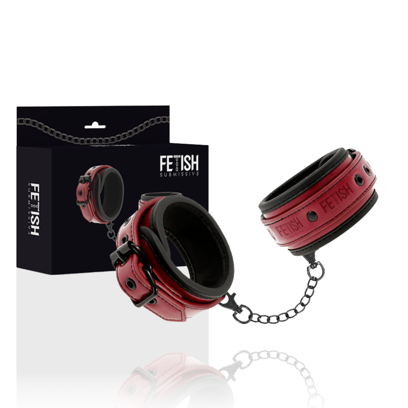 Fetish Submissive – Menottes en cuir avec doublure néoprène