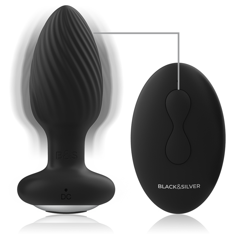 Plug anal rotatif télécommandé – Wells Plug – BlackSilver