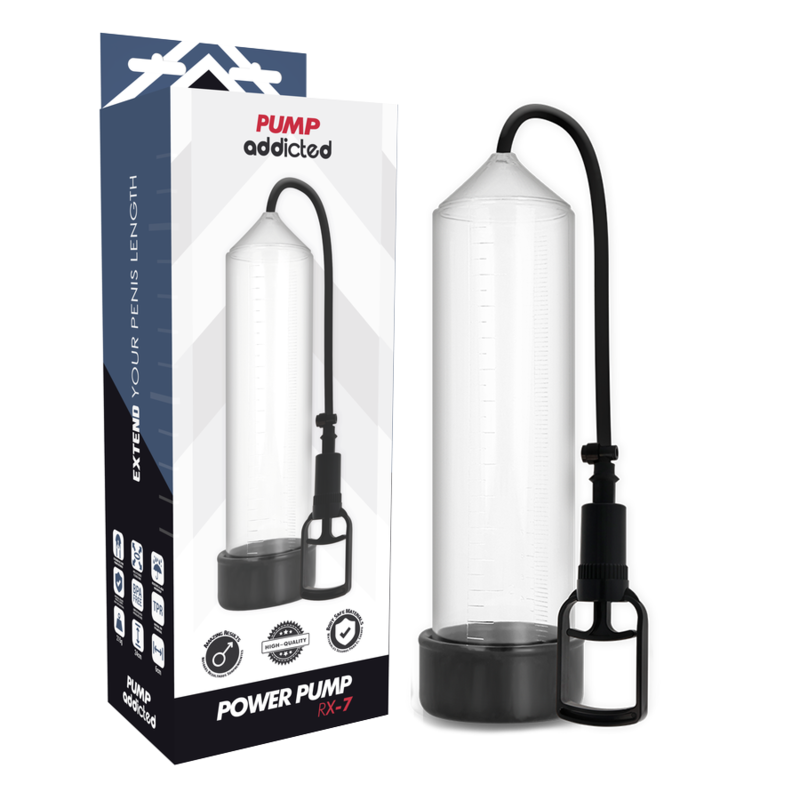 Pompe à pénis RX7 – Addicted Toys – Transparente – Gain de performance