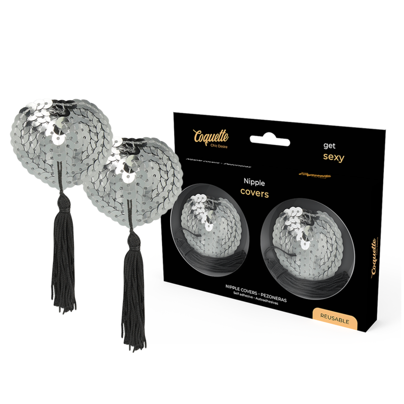 Coquette Chic Désir – Cache-tétons argent
