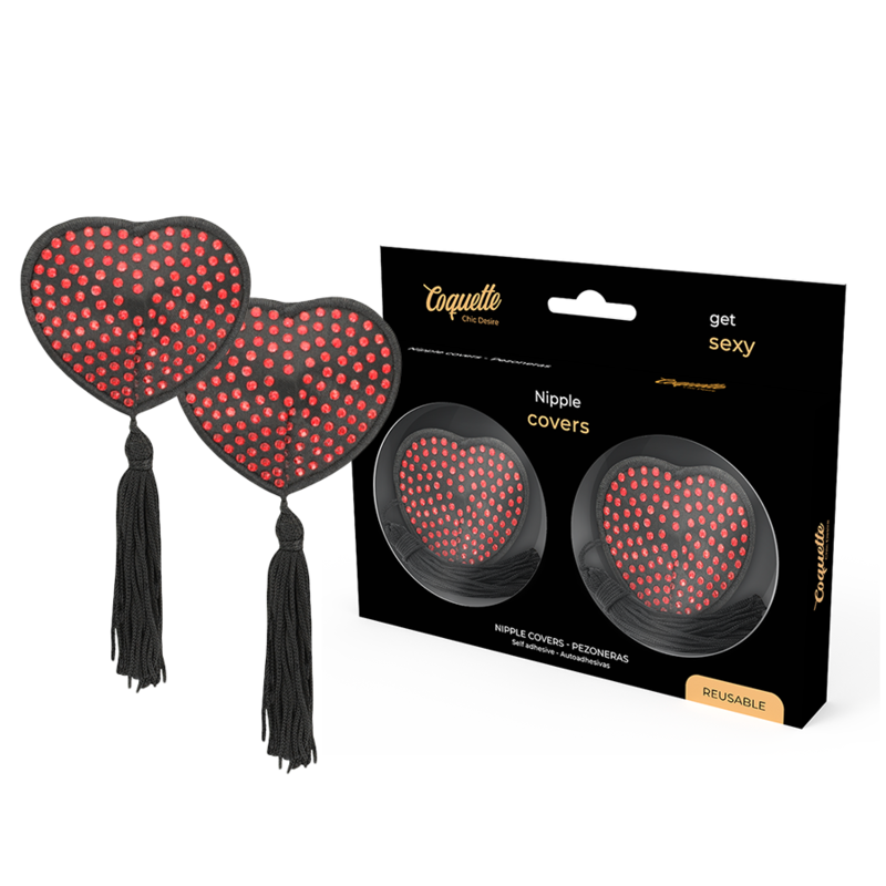 Cache-tétons rouges & noirs – Coquette Chic Desire Coquette Chic Désir Antre de Nyxa