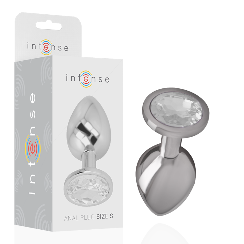 Intense – Plug anal métal & cristal d’argent