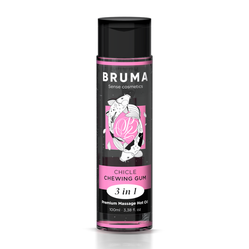 Bruma – Huile de massage premium effet chaleur – Saveur Gomme – 3-en-1 – 100 ml
