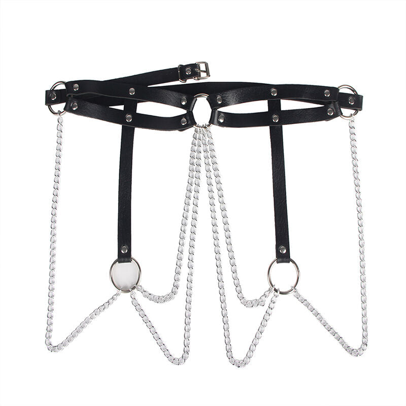 Subblime – Ceinture chaîne noire avec anneaux Subblime Antre de Nyxa