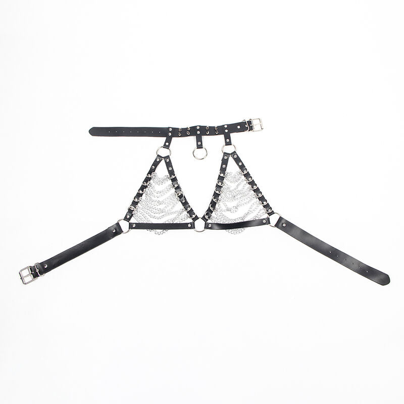 Subblime – Soutien-gorge harnais avec col et chaînes noir Subblime Antre de Nyxa