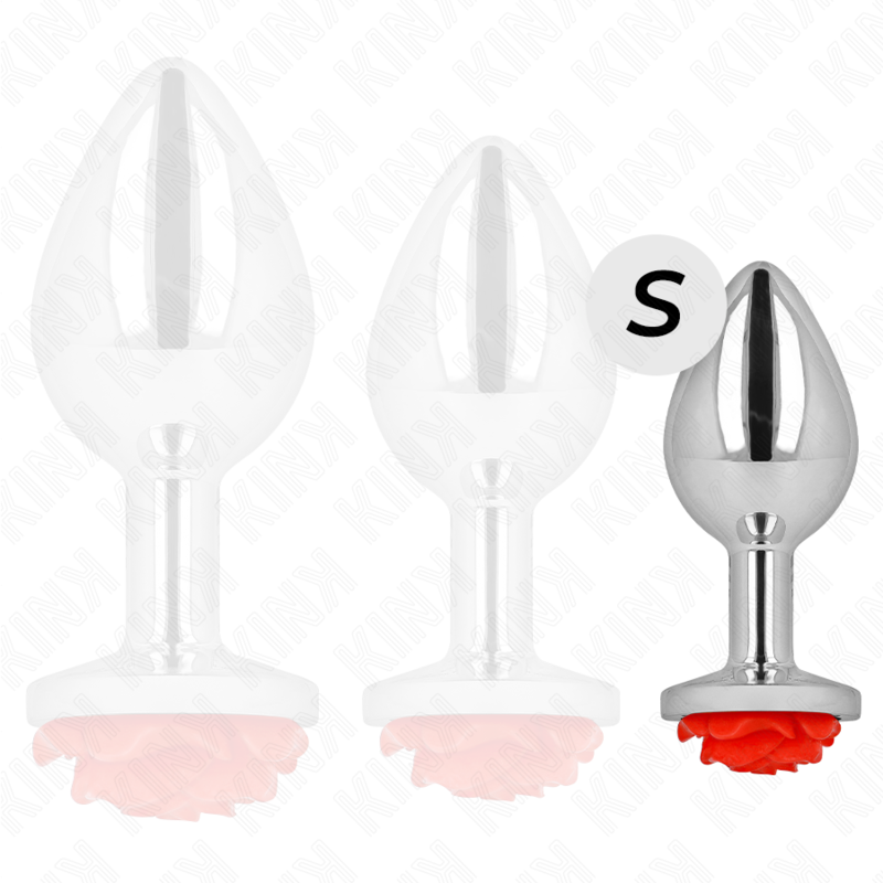 Kink – Plug anal métal & rouge – Acier inoxydable