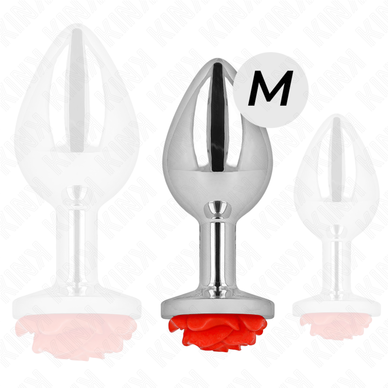 Kink – Plug anal métal & rouge – Acier inoxydable