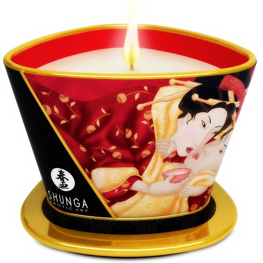 Shunga – Mini Caresse Fraises & Cava – 170 ml Shunga Antre de Nyxa
