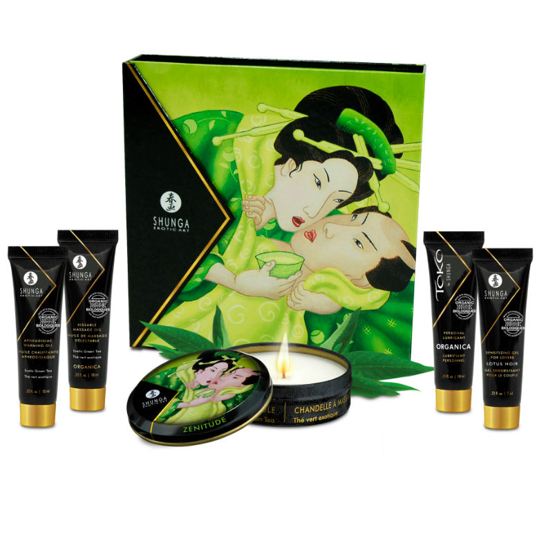 Shunga – Kit Thé Vert Bio Secrets Geisha – 5 produits Shunga Antre de Nyxa
