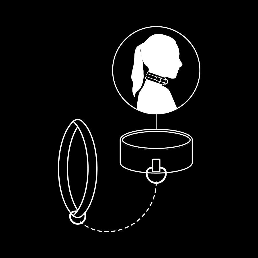 Fetish Submissive – Collier chaîne doublure néoprène
