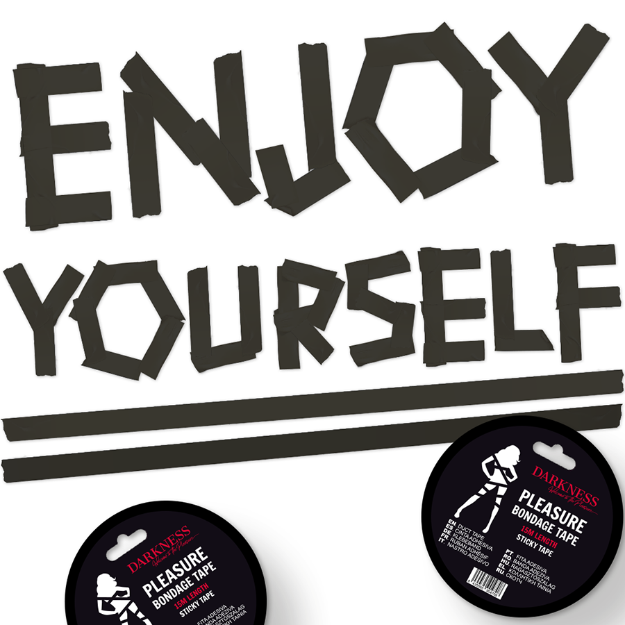 Darkness – Ruban adhésif bondage noir 15 m Darkness Antre de Nyxa