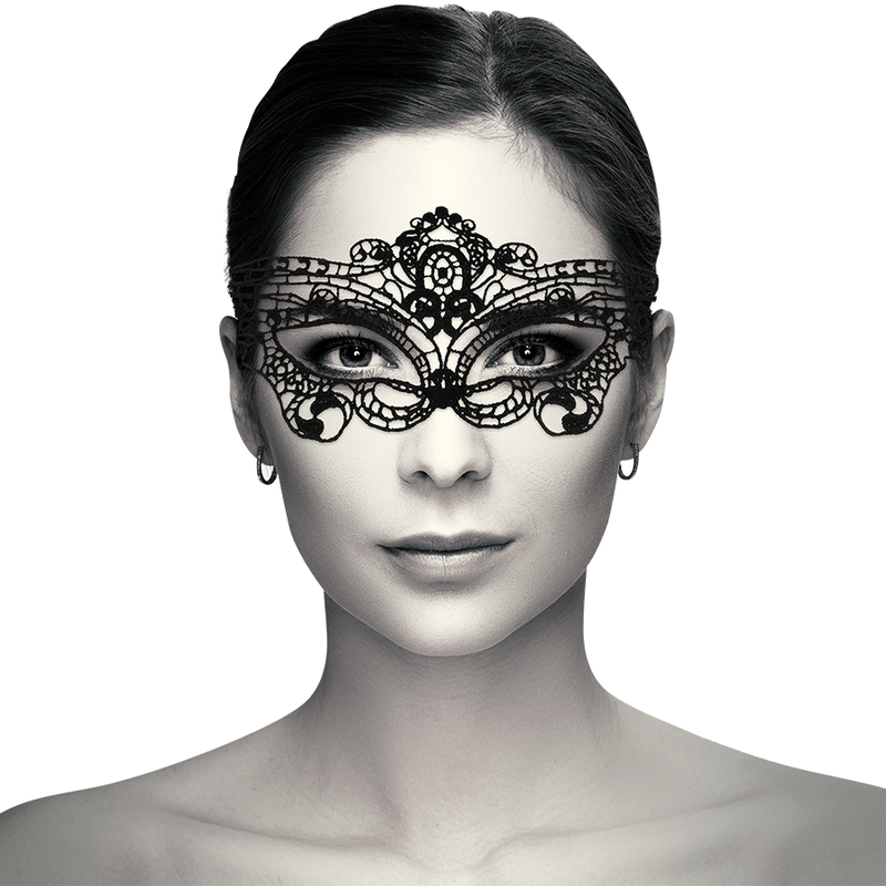 Coquette Chic Désir – Masque en fine dentelle noire – Vision réduite & éveil des sens