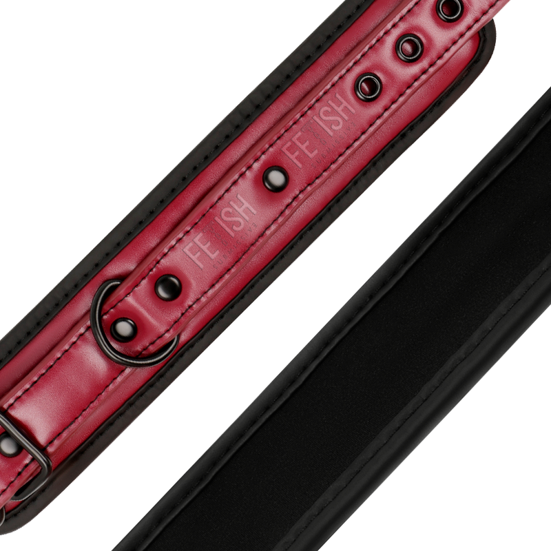 Fetish Submissive – Menottes de cheville en cuir avec doublure néoprène