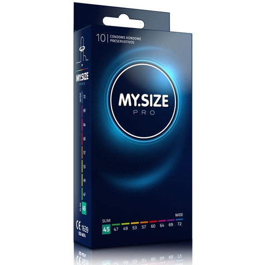 My Size Pro – Préservatifs personnalisés 10 unités – Diamètres 45 à 72 mm