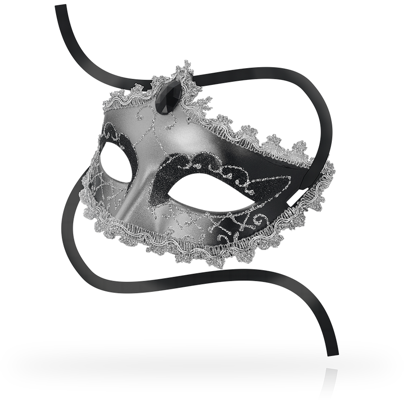 Masque BDSM noir et gris effet diamant – OhMama Ohmama Antre de Nyxa