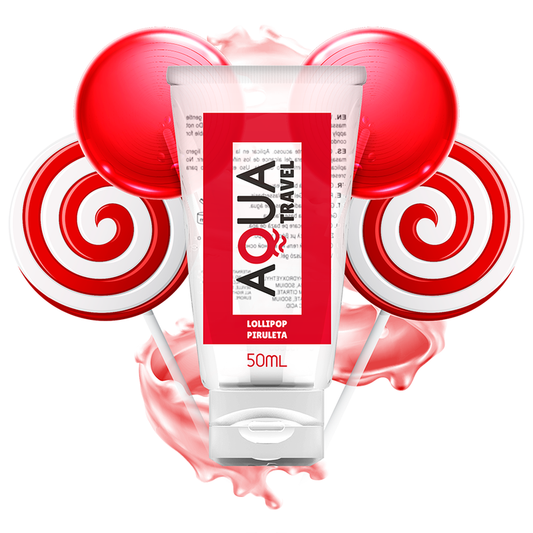 Aqua Travel – Lubrifiant à base d’eau goût Lollipop – Format 50 ml