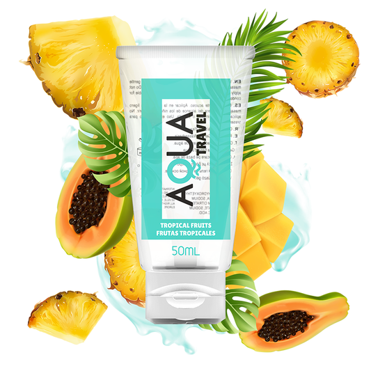 Aqua Travel – Lubrifiant à base d’eau goût fruits tropicaux – Format 50 ml