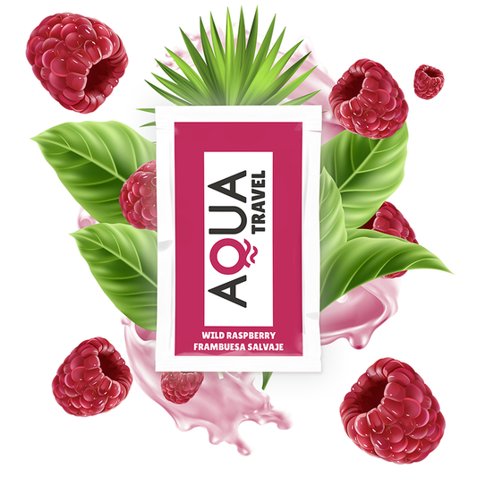 Aqua Travel – Lubrifiant à base d’eau goût framboise sauvage – Format 6 ml