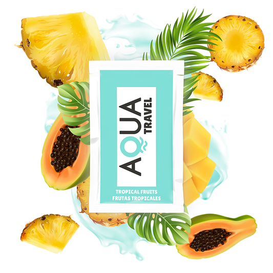 Aqua Travel – Lubrifiant à base d’eau goût fruits tropicaux – Format 6 ml