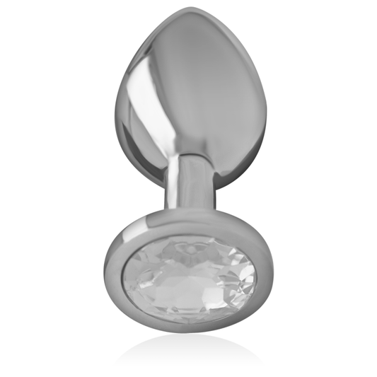 Intense – Plug anal métal & cristal d’argent