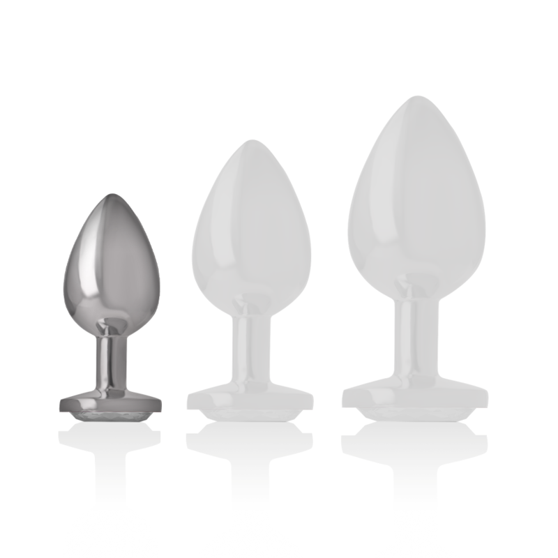 Intense – Plug anal métal & cristal d’argent