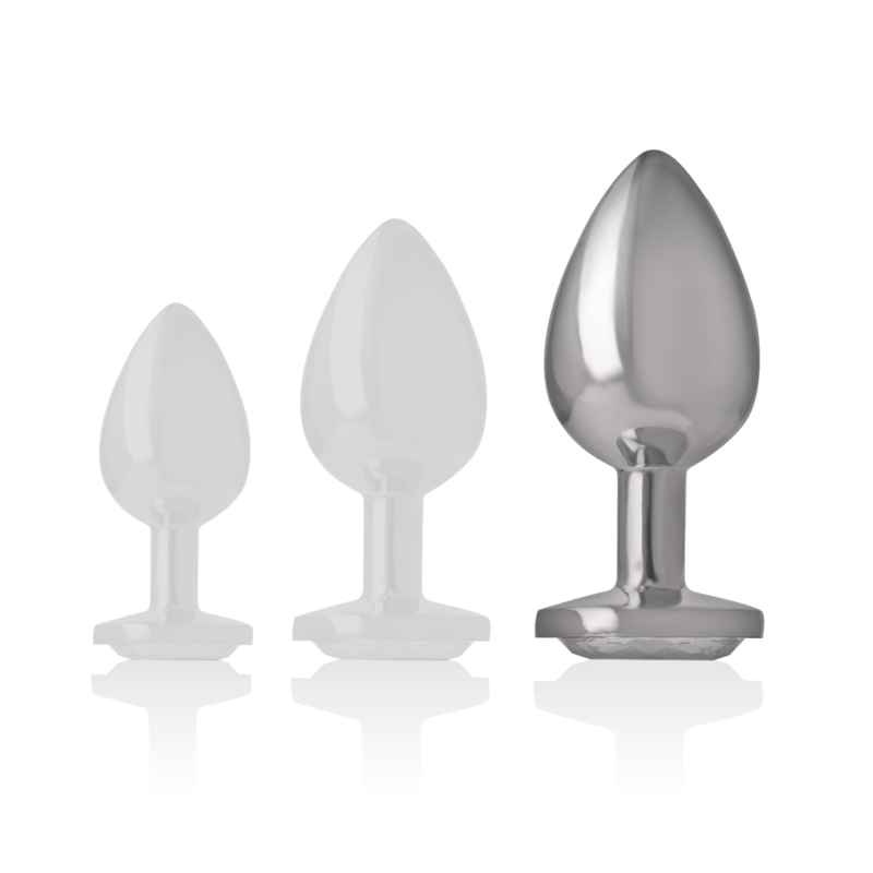 Intense – Plug anal métal & cristal d’argent