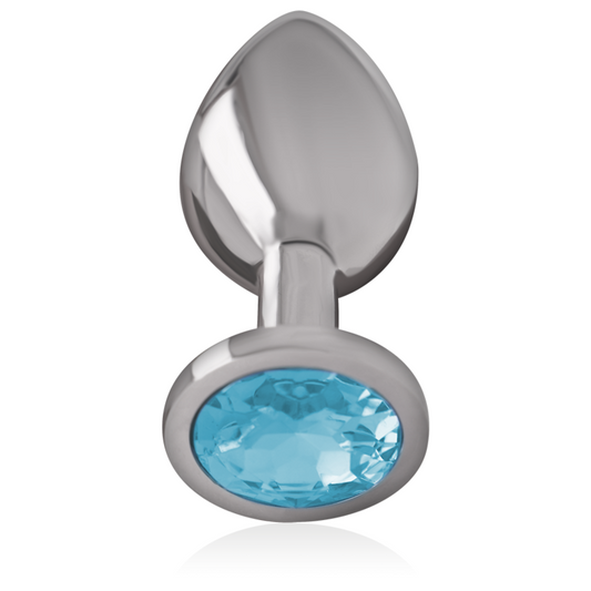 Intense – Plug anal métal & cristal bleu