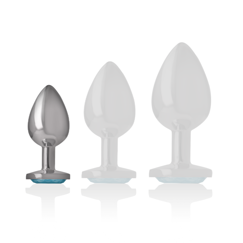 Intense – Plug anal métal & cristal bleu