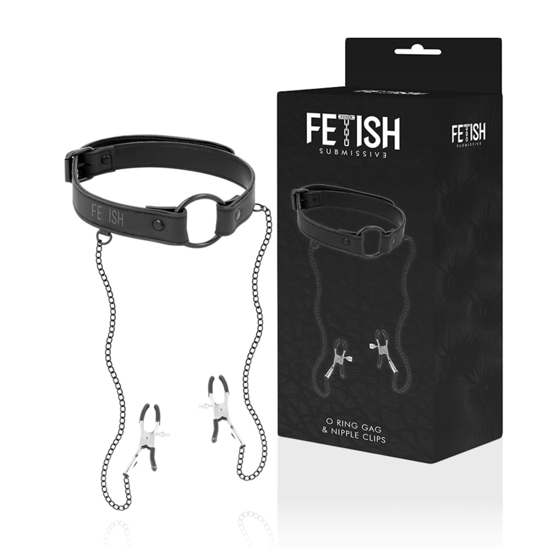 Fetish Submissive – Anneau bâillon & pinces tétons