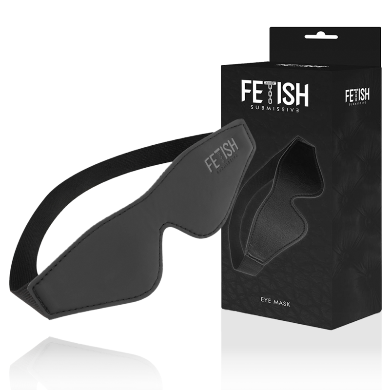 Masque cuir vegan noir avec doublure néoprène – Fetish Submissive
