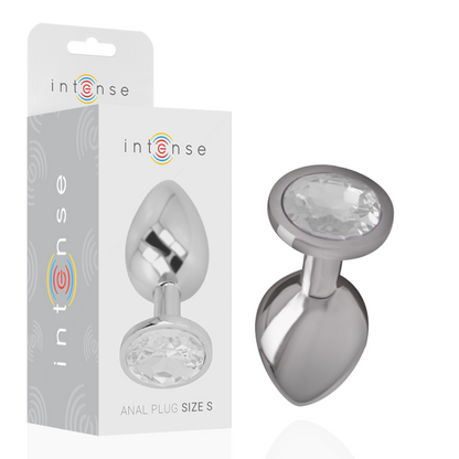 Intense – Plug anal métal & cristal d’argent