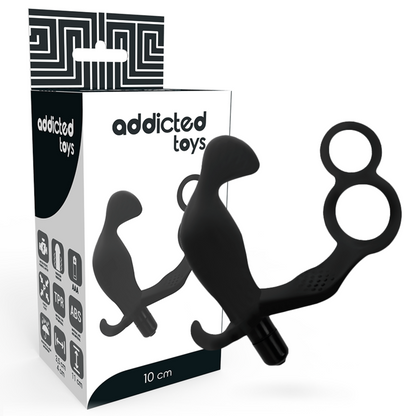Plug anal avec double anneau pénis et testicules – Addicted Toys
