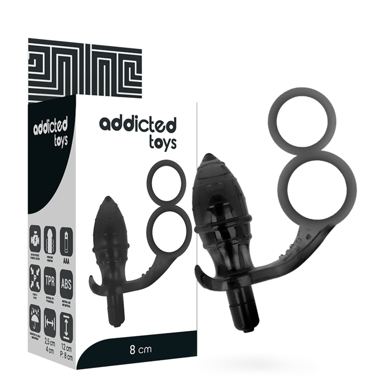 Plug anal avec double anneau – Addicted Toys