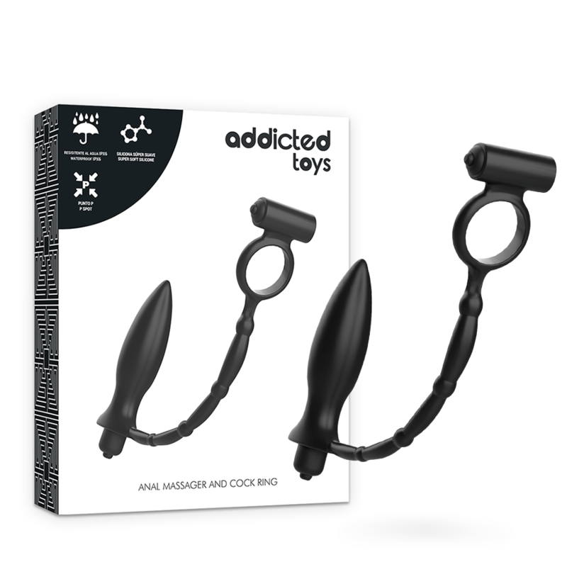 Plug anal avec anneau vibrant – Addicted Toys – Stimulation anale et clitoridienne