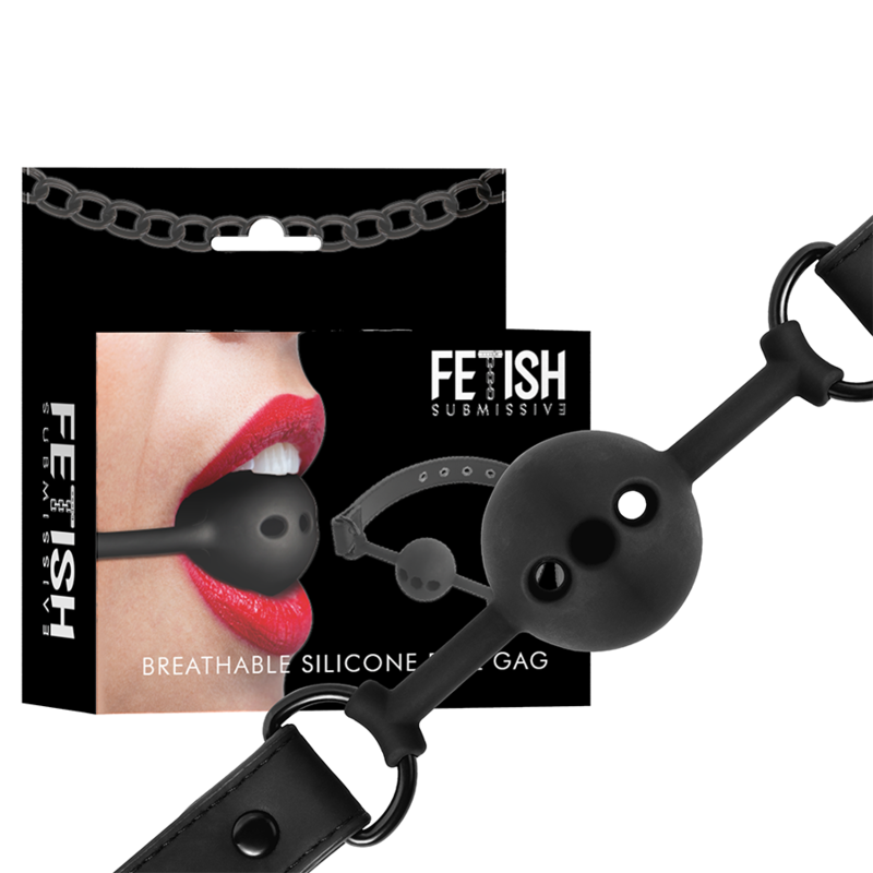 Fetish Submissive – Bâillon-balle silicone respirant