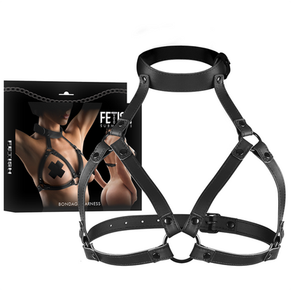 Fetish Submissive – Harnais poitrine & cou réglable
