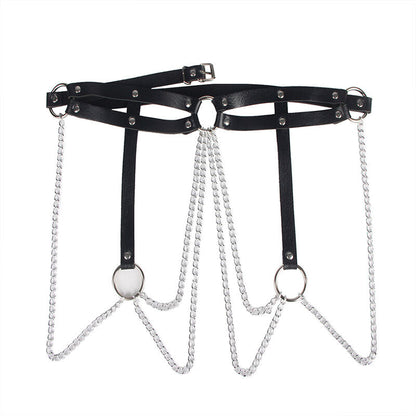 Subblime – Ceinture chaîne noire avec anneaux Subblime Antre de Nyxa