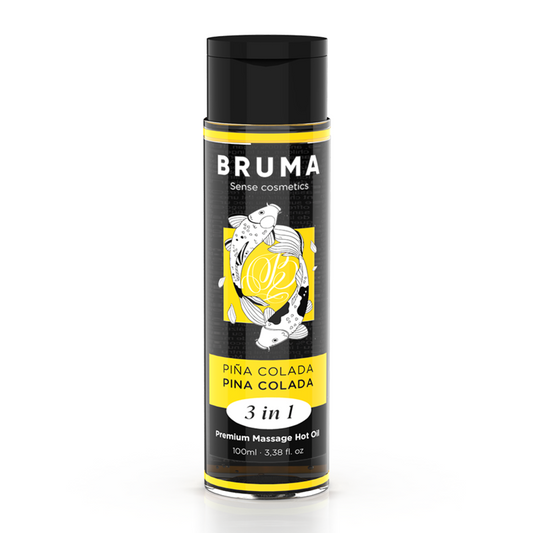 Bruma – Huile de massage premium effet chaleur – Saveur Piña Colada – 3-en-1 – 100 ml