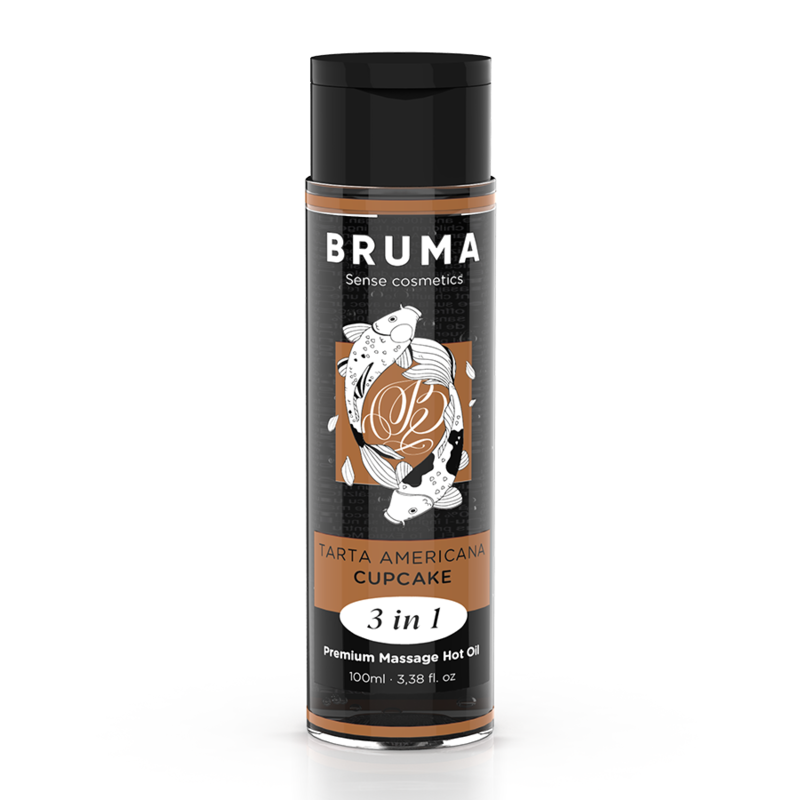 Bruma – Huile de massage premium effet chaleur – Saveur Cupcake – 3-en-1 – 100 ml