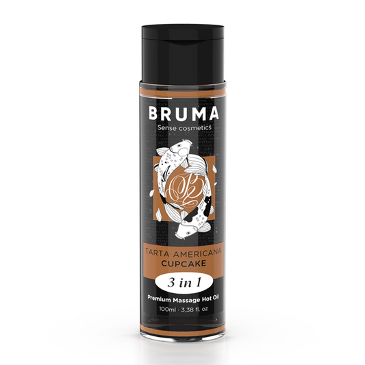 Bruma – Huile de massage premium effet chaleur – Saveur Cupcake – 3-en-1 – 100 ml