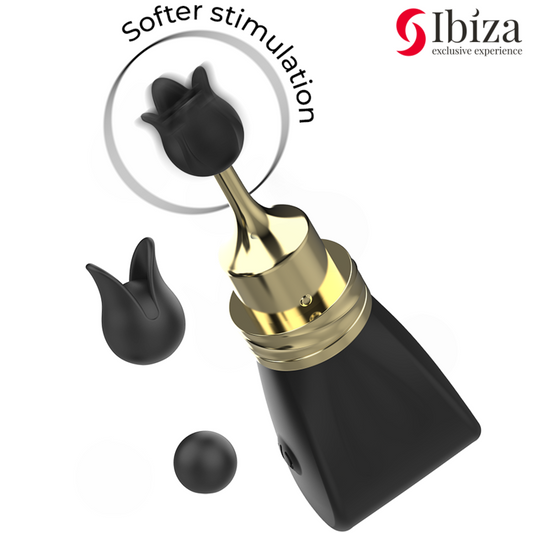Stimulateur clitoridien Bow – Ibiza – 3 têtes interchangeables