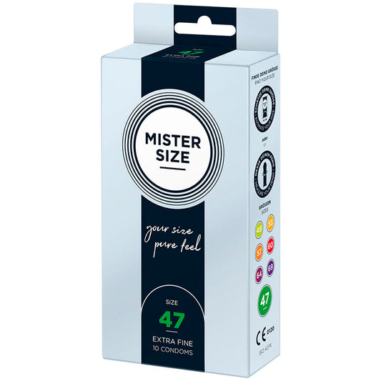 Mister Size – Préservatifs sur mesure 10 unités – 47 à 69 mm