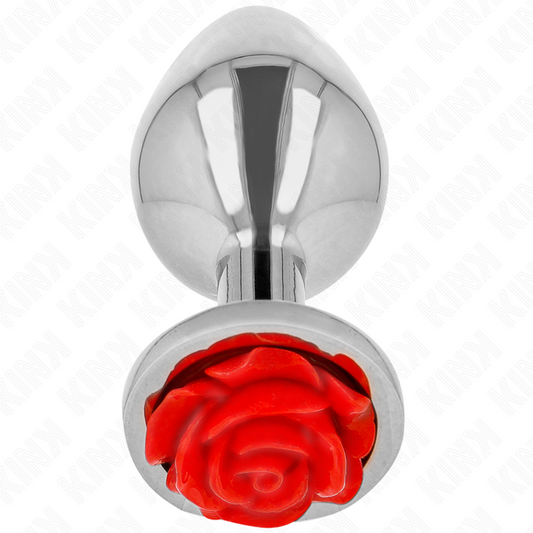Kink – Plug anal métal & rouge – Acier inoxydable