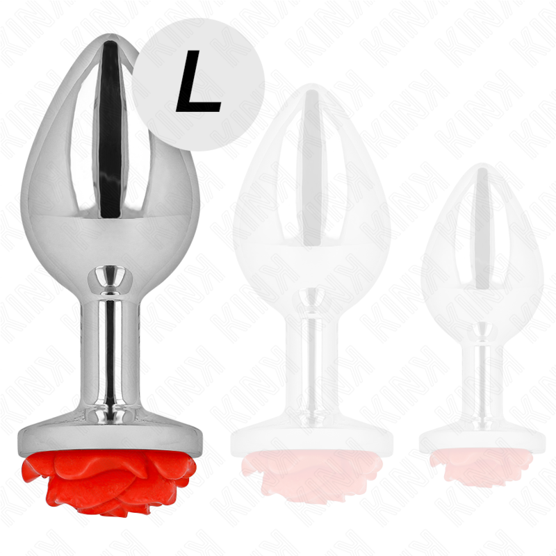 Kink – Plug anal métal & rouge – Acier inoxydable
