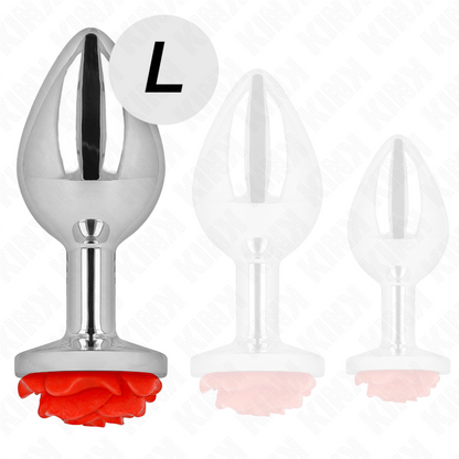 Kink – Plug anal métal & rouge – Acier inoxydable