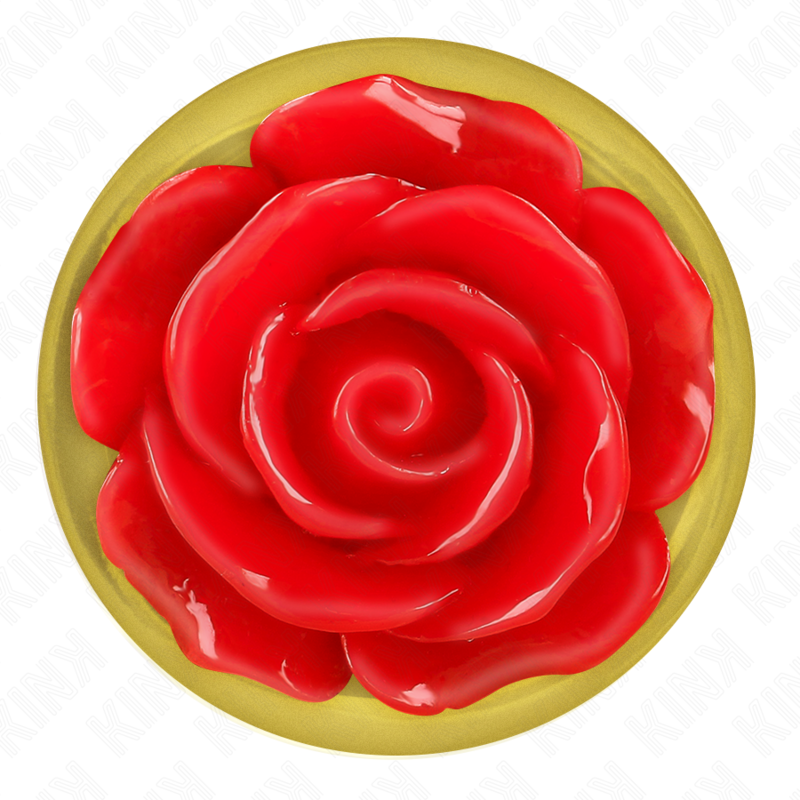 Kink – Plug anal or doré & rose rouge – Acier inoxydable