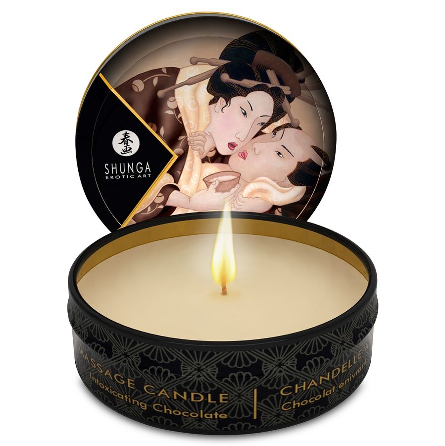 Shunga – Bougie de massage Mini Caress Chocolat – 30 ml