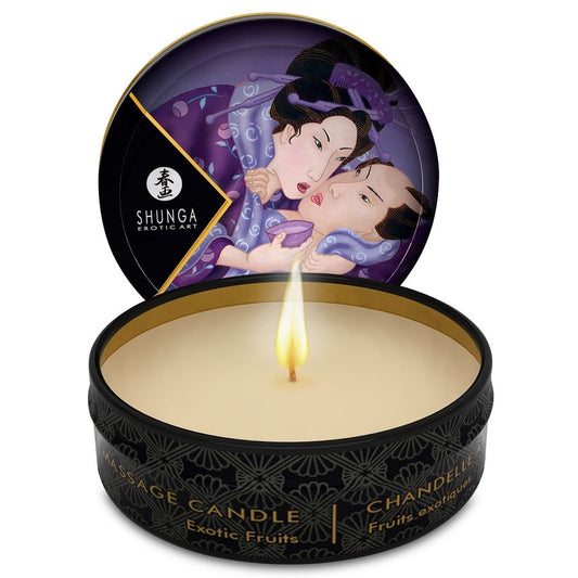 Shunga – Mini Caress by Candlelight Bougie de massage Fruits Exotiques – 30 ml