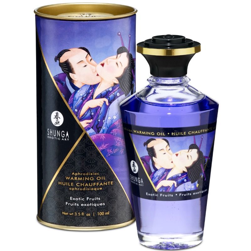 Shunga – Huile de massage effet thermique Fruits Exotiques – 100 ml